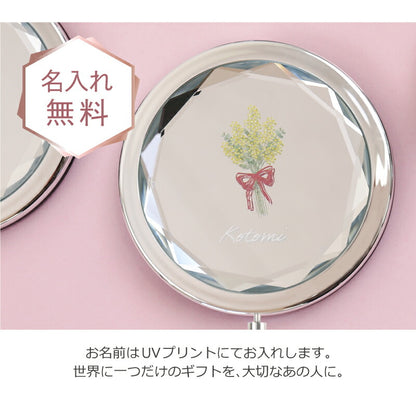 コンパクトミラー 誕生花＆ ブーケ セット