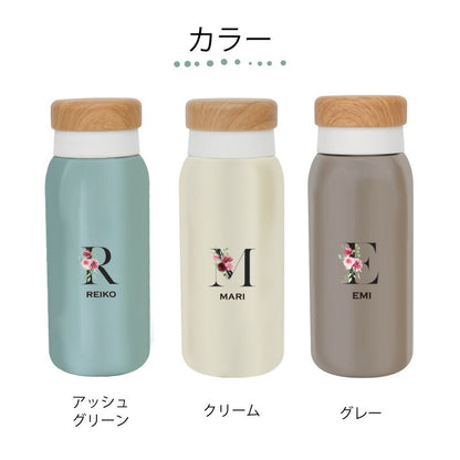 キャニスターボトル＆ローズブーケ フラワーイニシャル