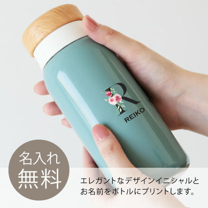 キャニスターボトル＆ローズブーケ フラワーイニシャル