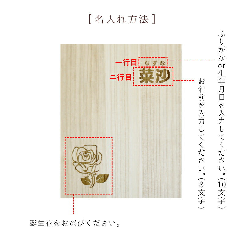 匠の桐箱　誕生花